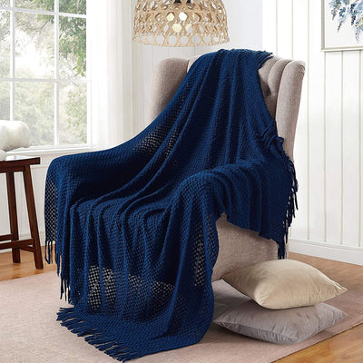 Deluxe Knit Acrylic Throw Blanket Home Beyond & HB Design
